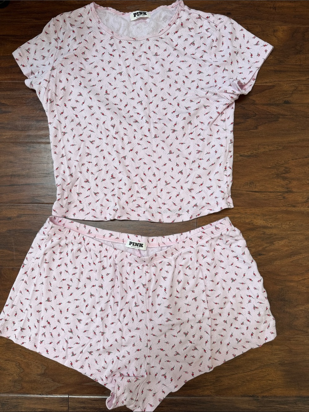 PINK Victoria's Secret Pink Floral Short Pajama Set
